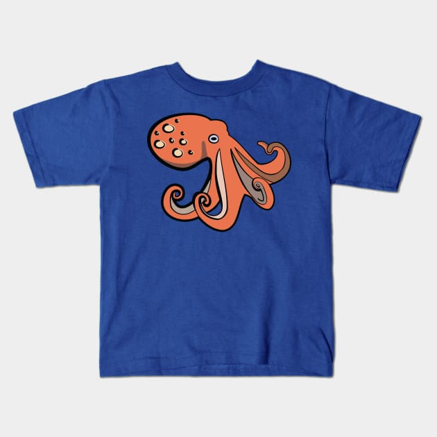 Colorful Octopus Kids T-Shirt by evisionarts